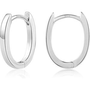 925 Sterling Silver Earrings Small Chunky Silver Hoop Earrings For Women Trendy
